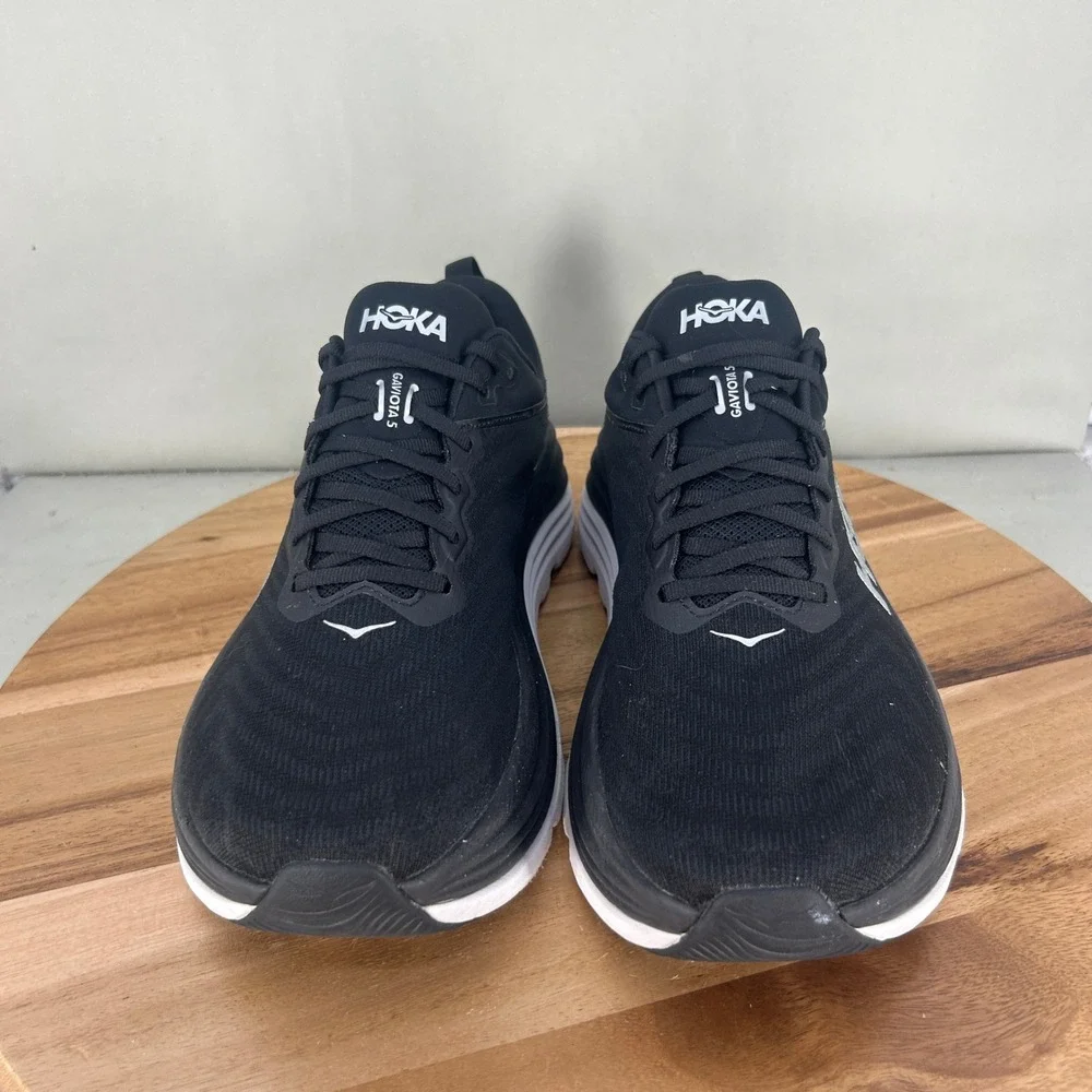 Hoka Gaviota 5 Mens Black White Running Shoes 1127929 BWHT Size 11 D